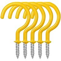 Ganchos de Techo de 25 Paquetes de Gancho de la Taza- 2.9 Pulgadas- FineGood Colgador de Tornillo Recubierto de Vinilo…